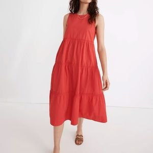 madewell Cattail Tiered Dress petite XS